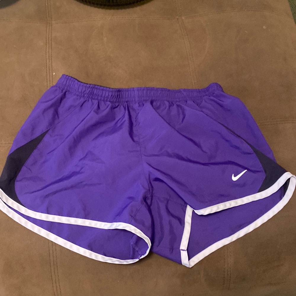 Purple Nike dri-fit shorts